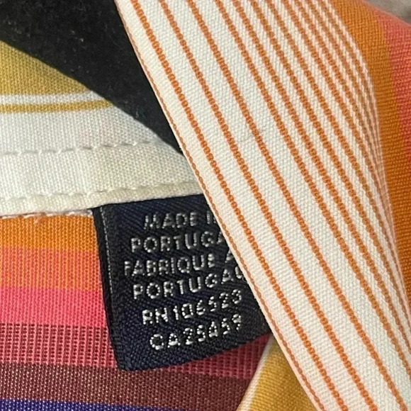 Ted Baker London Men's Size 3 M Striped Long Sleeve Button Down Shirt Multicolor - Picture 3 of 7